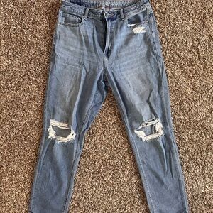 American Eagle Outfitters Relaxed Blue Distressed Jeans